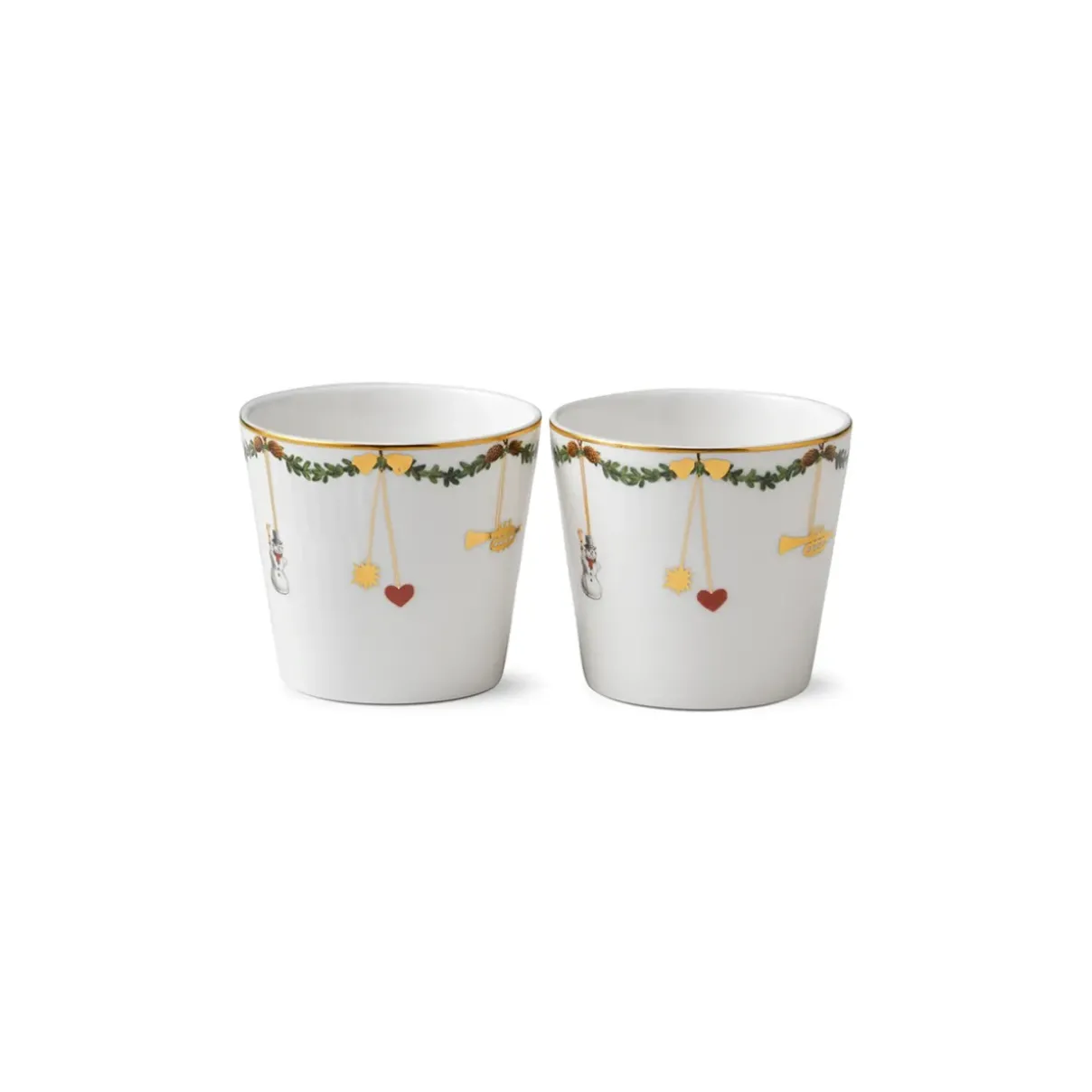 Royal Copenhagen Stjerne Riflet Jul|Snackskåle*Stjerne Riflet Jul multikop, 30 cl, 2 stk.