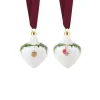 Royal Copenhagen Stjerne Riflet Jul|Julepynt*Stjerne Riflet Jul ornament, 8,5 cm, 2 stk.