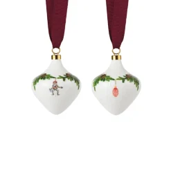 Royal Copenhagen Stjerne Riflet Jul|Julepynt*Stjerne Riflet Jul ornament, 8,5 cm, 2 stk.