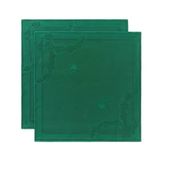 Royal Copenhagen Stjerne Riflet Jul|Julepynt*Stjerne Riflet Jul serviet, grøn, 45 x 45 cm, 2 stk. Grøn Star Fluted Christmas