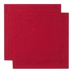 Royal Copenhagen Stjerne Riflet Jul|Julepynt*Stjerne Riflet Jul serviet, rød, 45 x 45 cm, 2 stk. Rød Star Fluted Christmas
