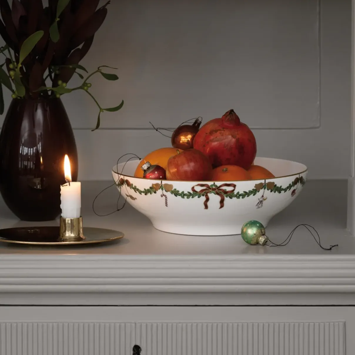 Royal Copenhagen Stjerne Riflet Jul|Frugtskåle*Stjerne Riflet Jul skål, 220 cl