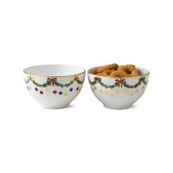 Royal Copenhagen Stjerne Riflet Jul|Snackskåle*Stjerne Riflet Jul skål, 30 cl, 2 stk.
