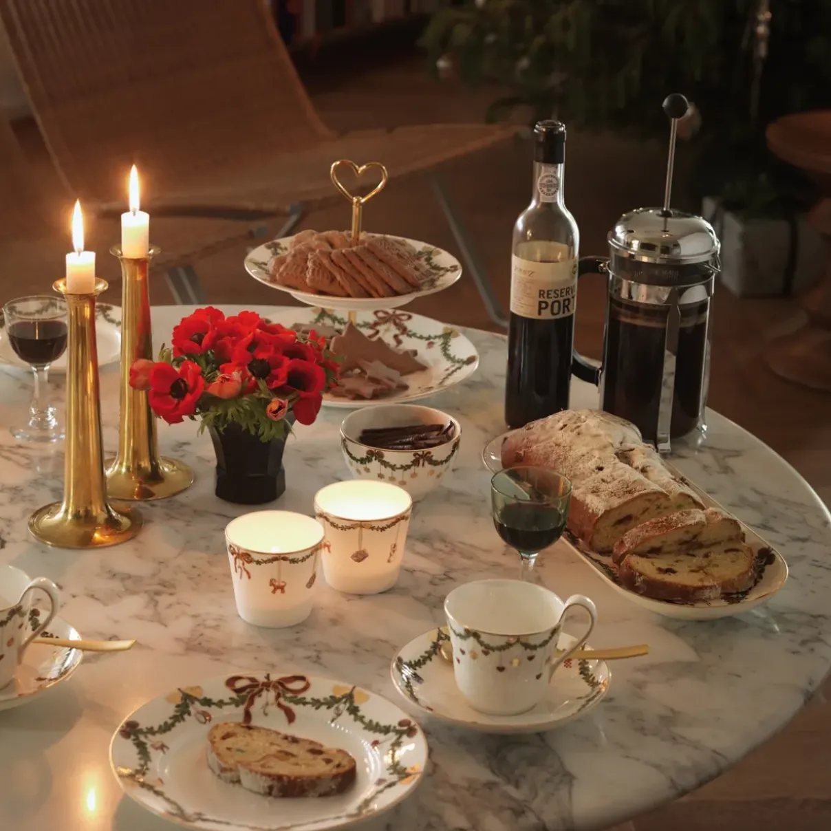 Royal Copenhagen Stjerne Riflet Jul|Étagères*Stjerne Riflet Jul étagère, 2 lag