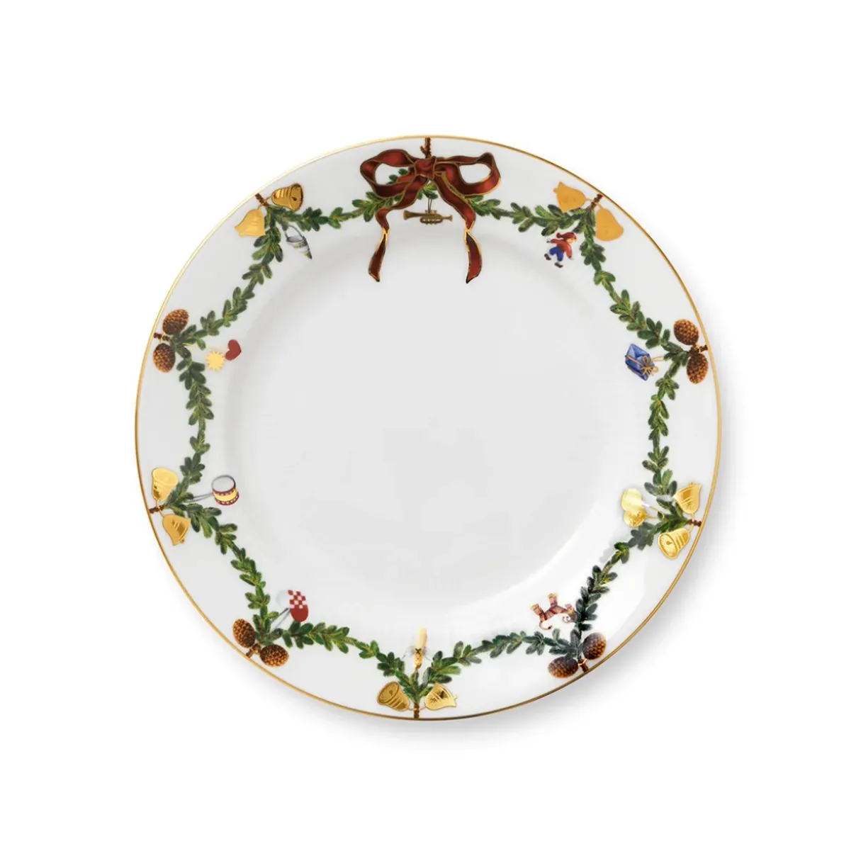 Royal Copenhagen Stjerne Riflet Jul|Frokost Tallerkener*Stjerne Riflet Jul tallerken, 21 cm