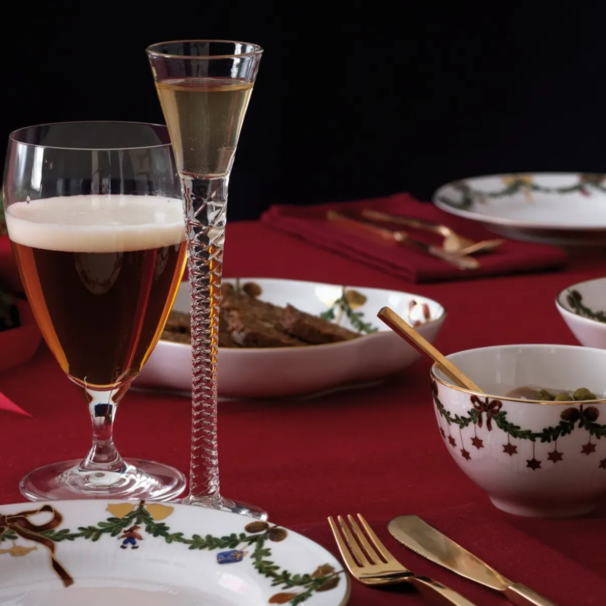 Royal Copenhagen Stjerne Riflet Jul|Frokost Tallerkener*Stjerne Riflet Jul tallerken, 21 cm