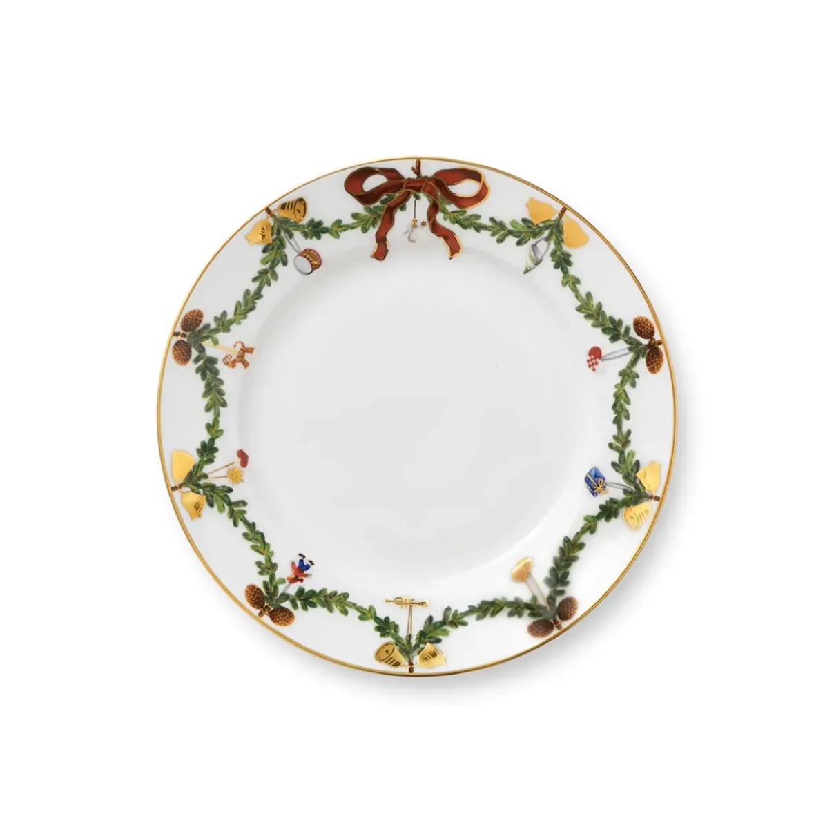 Royal Copenhagen Stjerne Riflet Jul|Desserttallerkener*Stjerne Riflet Jul tallerken, 19 cm