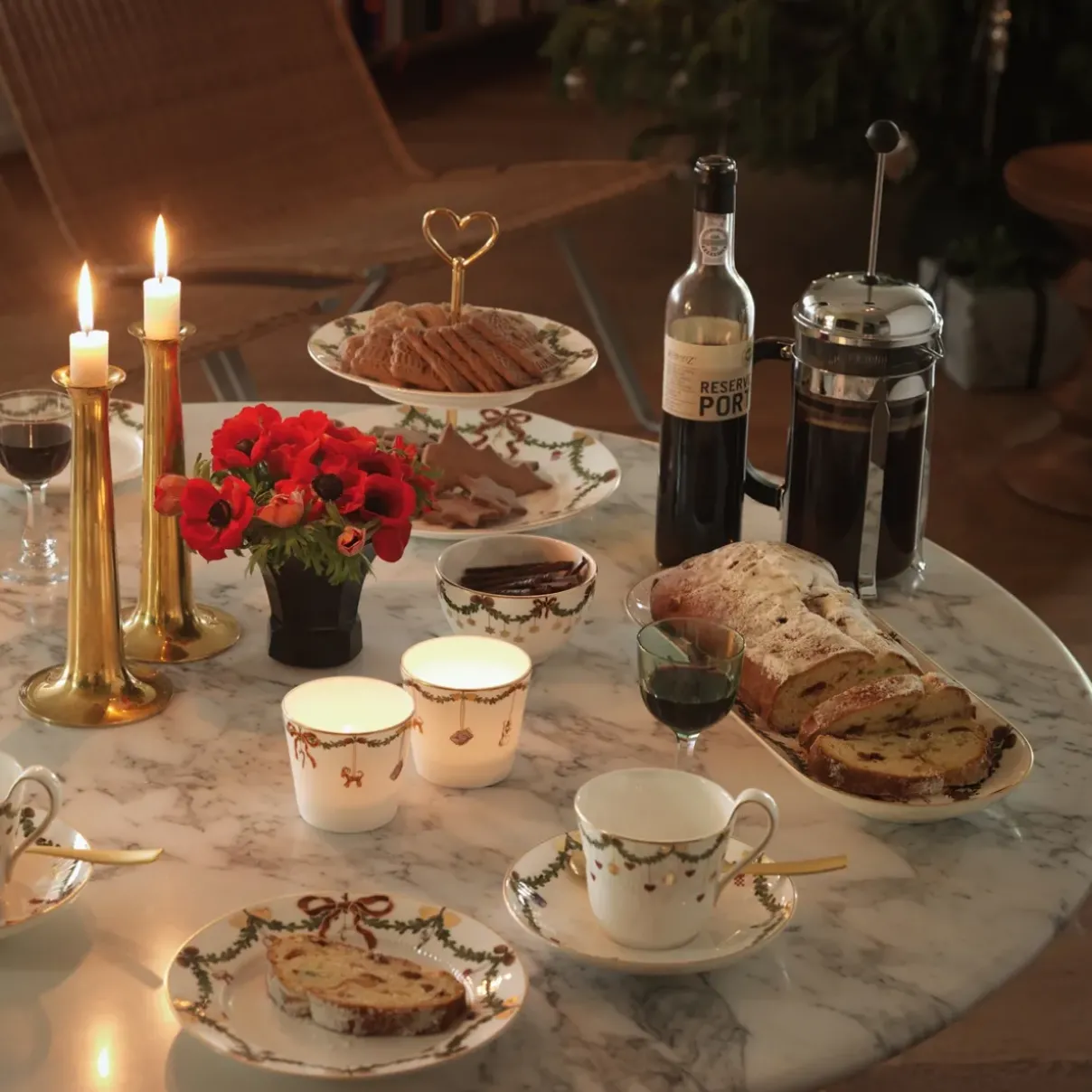 Royal Copenhagen Stjerne Riflet Jul|Desserttallerkener*Stjerne Riflet Jul tallerken, 19 cm
