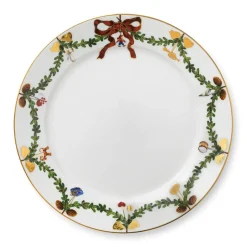 Royal Copenhagen Stjerne Riflet Jul*Stjerne Riflet Jul tallerken, 27 cm