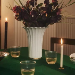 Royal Copenhagen Home Décor|Vaser*Vase med guldkant, 23 cm