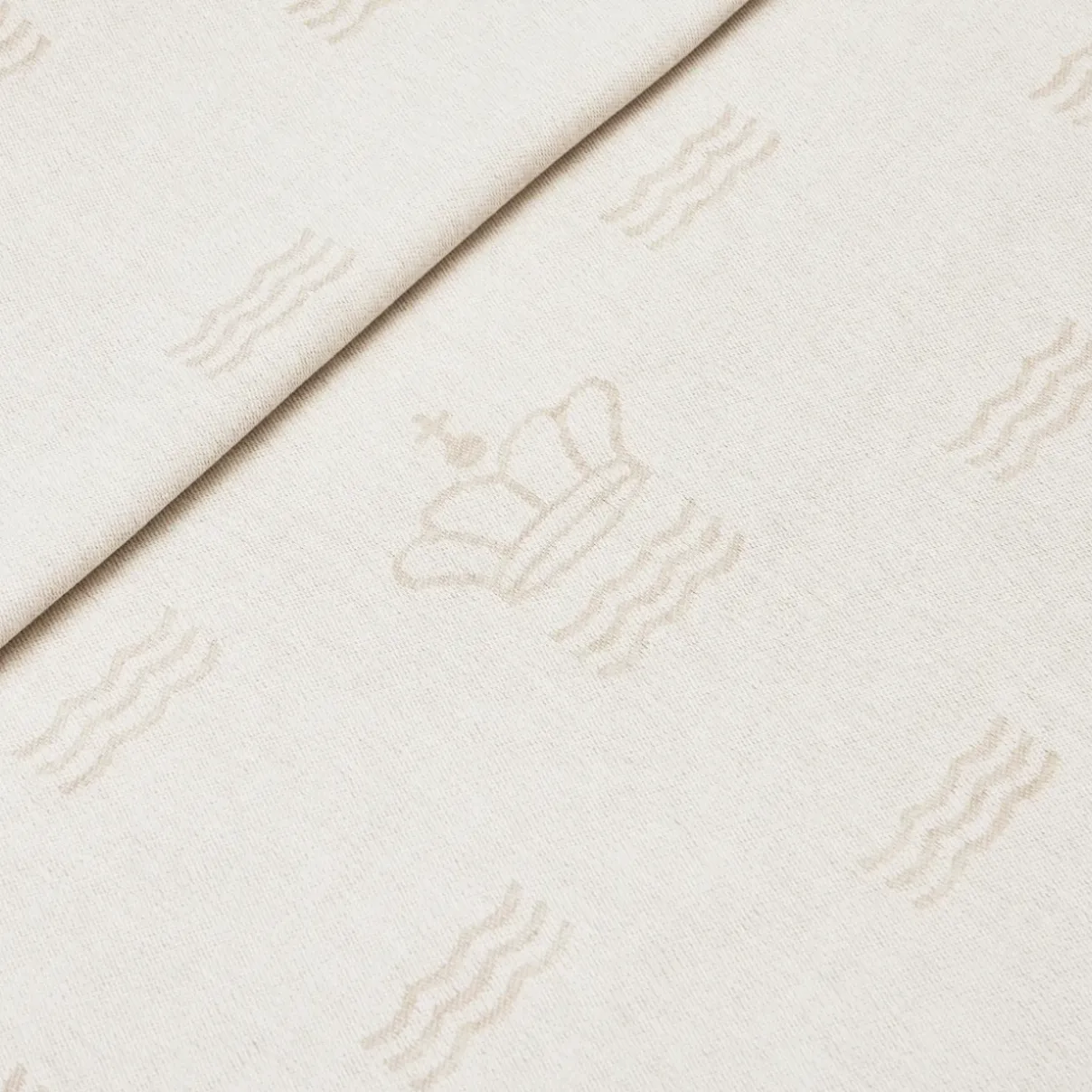 Royal Copenhagen Waves|Duge*Waves dug, råhvid, 320 x 145 cm