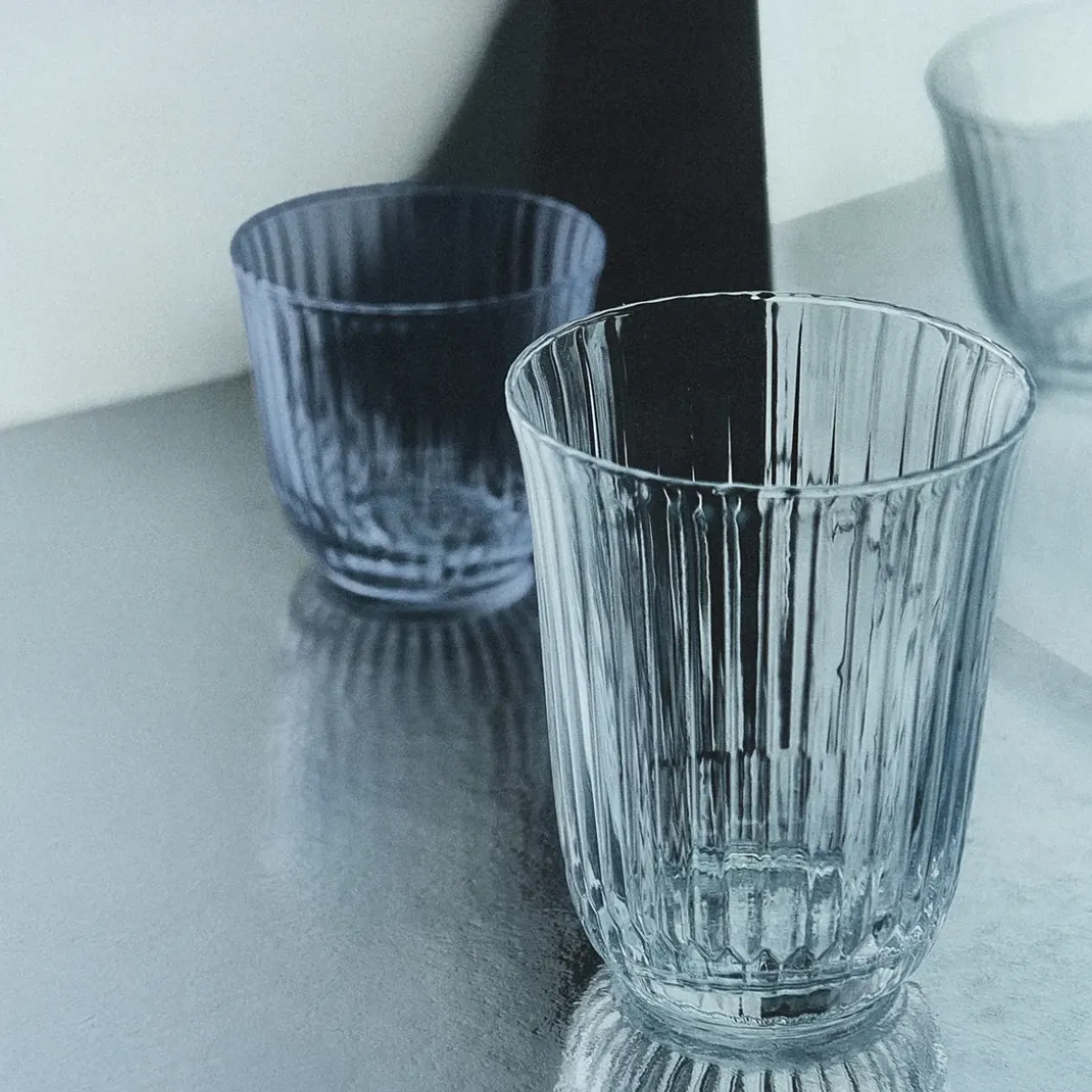 Royal Copenhagen Waves|Glas*Waves vandglas, blå, 20 cl, 2 stk.